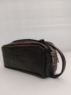 👜 شوزبگ چرمی طرح کروکودیل مشکی کد ۱۱۴