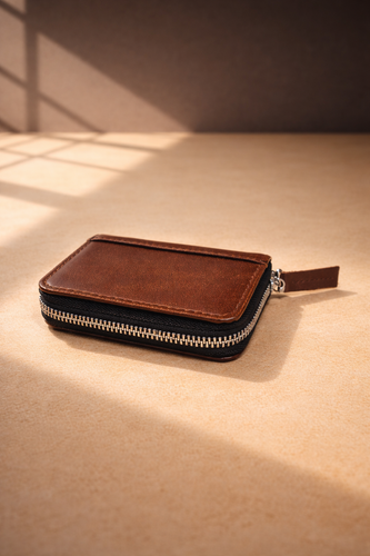 جا کارتی آکاردئونی زیپ دار چرم فلوتر کد ۶۱۸